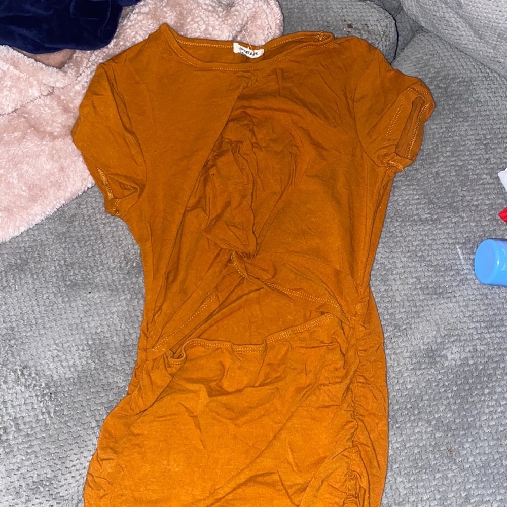 Copper yellow dress